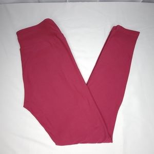 LuLaRoe Leggings Women's One Size 2-10 Solid Pink Soft